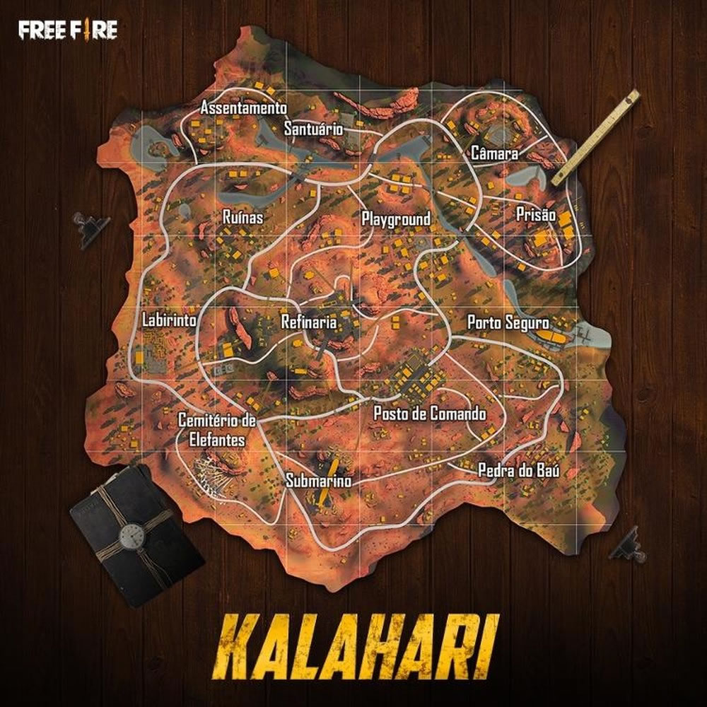 mapa kalahari free fire